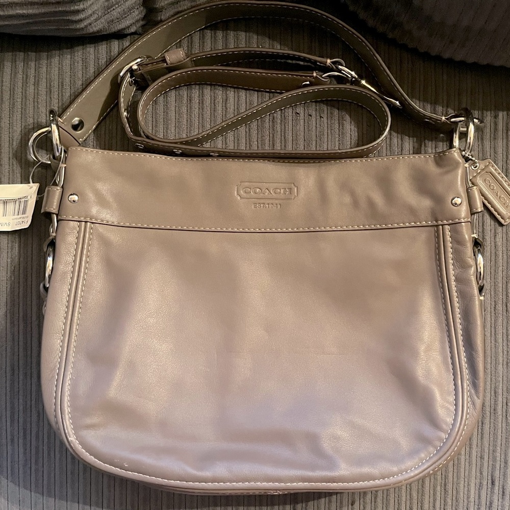 Coach Zoe gray purse NWT